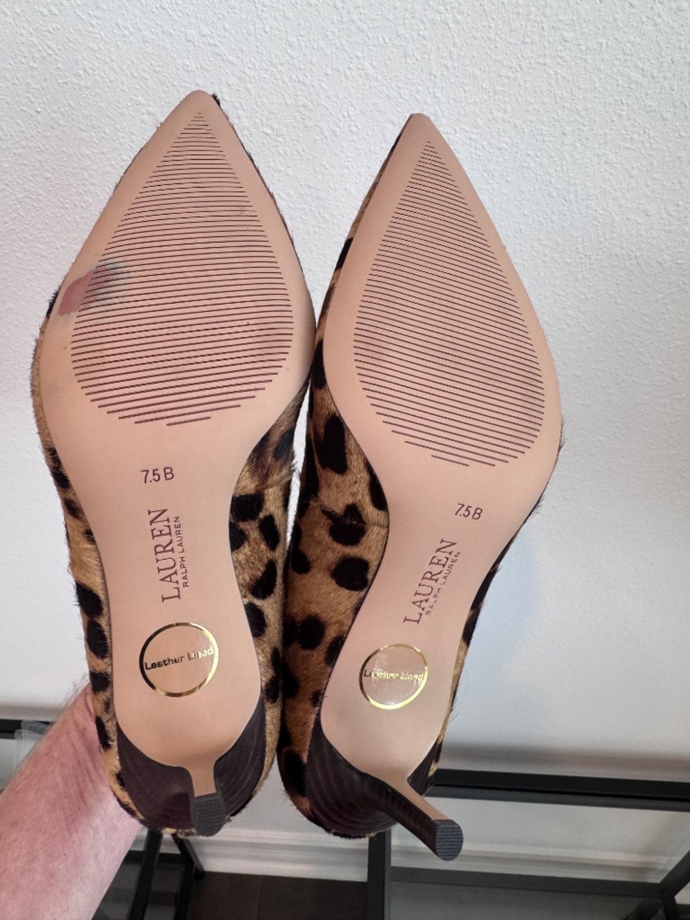 LAUREN RALPH LAUREN Woman’s Lanette Leather Calf Hair Pump Size 7.5 NWOB - Picture 11 of 13